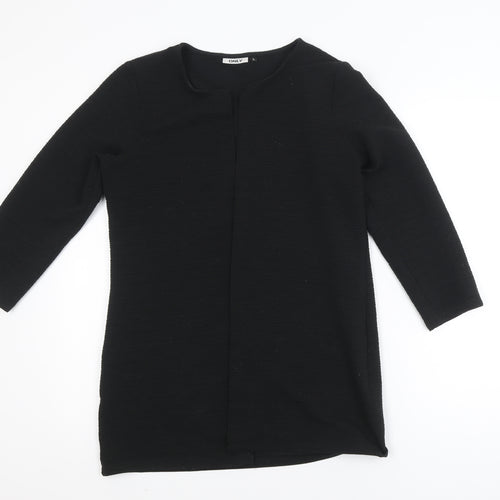 ONLY Women’s Black Tunic Blouse L 3/4 Sleeve Stretch Jersey