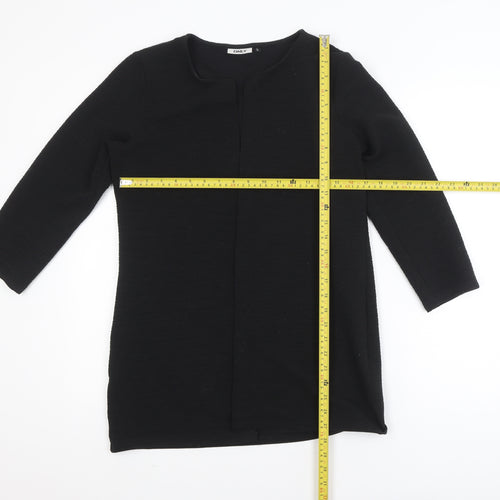 ONLY Women’s Black Tunic Blouse L 3/4 Sleeve Stretch Jersey