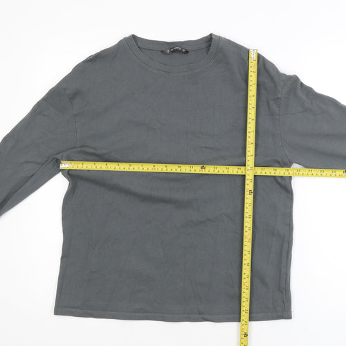 Dunnes Men's Grey Cotton Crew Neck Long Sleeve Pullover Jumper M