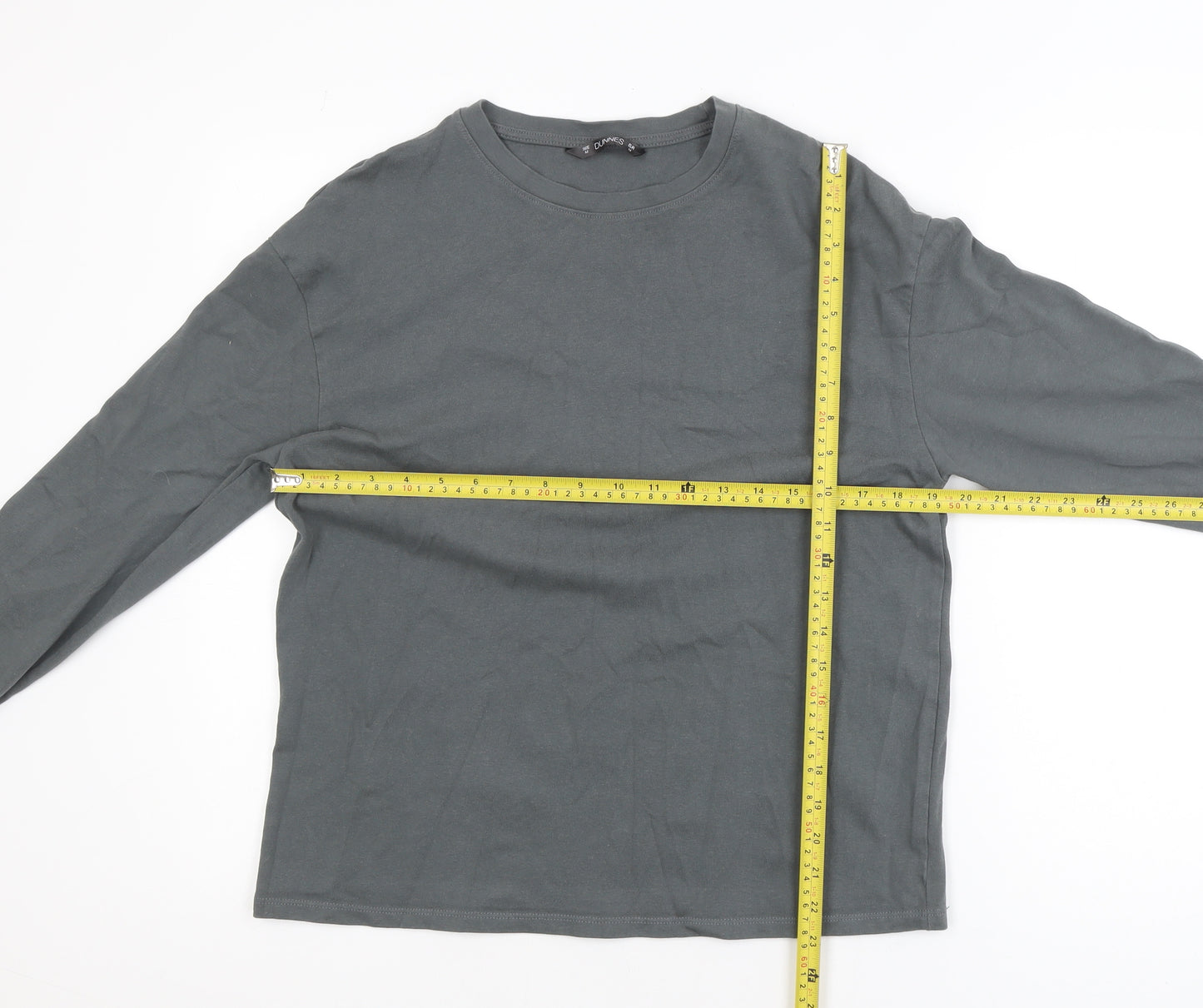 Dunnes Men's Grey Cotton Crew Neck Long Sleeve Pullover Jumper M