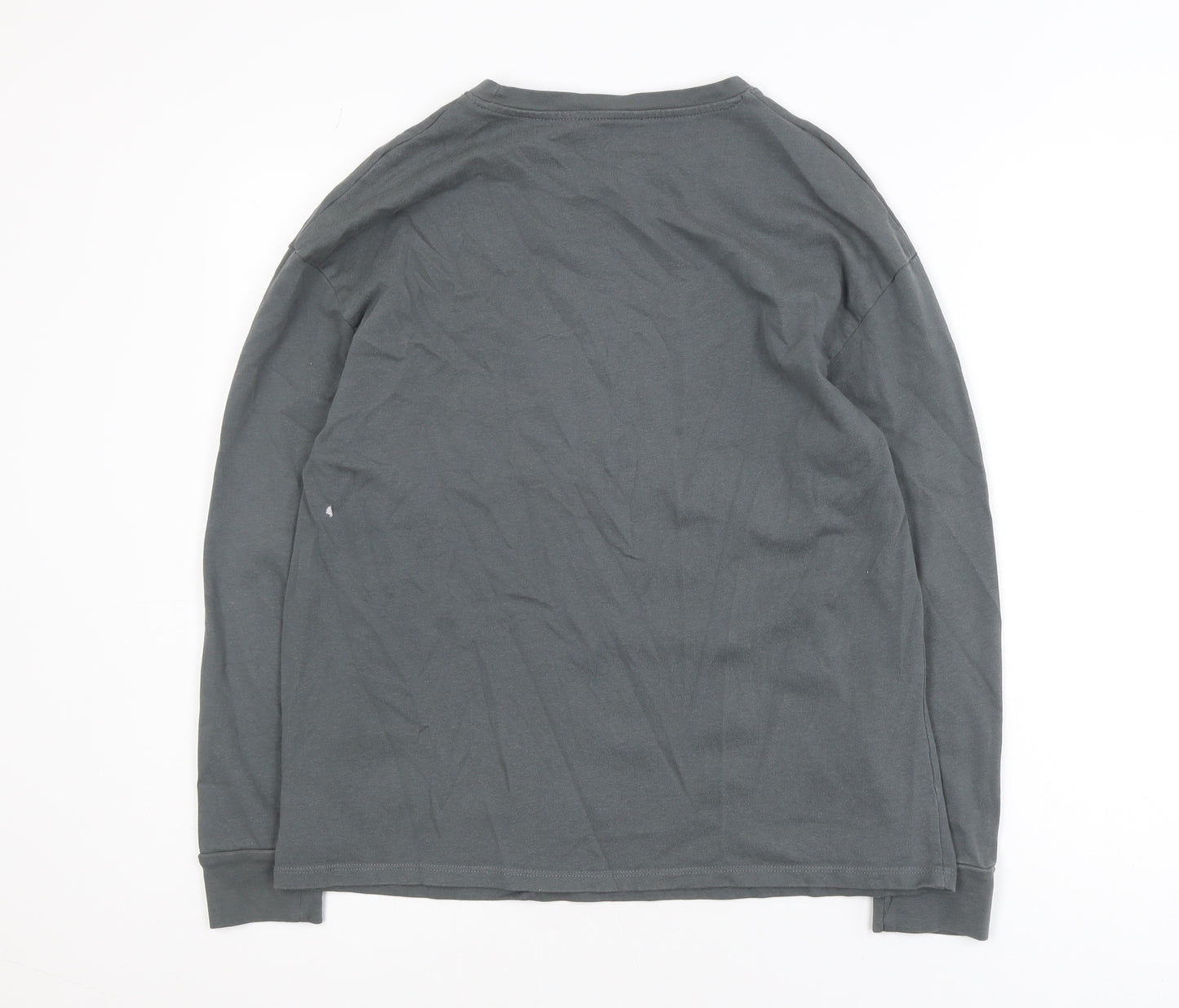 Dunnes Men's Grey Cotton Crew Neck Long Sleeve Pullover Jumper M