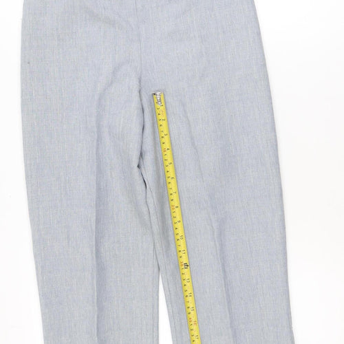 Bassini Women’s Grey Cropped Trousers Size 14 Polyester Elastic Waist