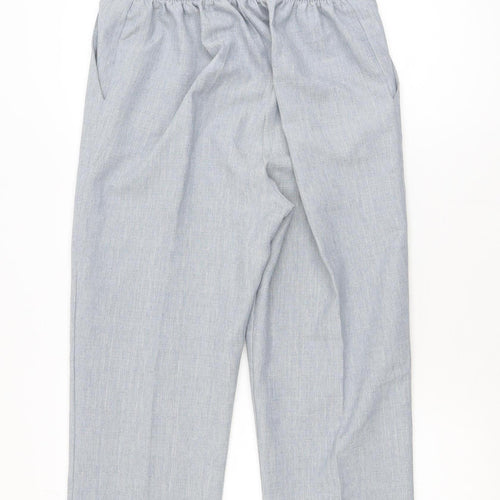 Bassini Women’s Grey Cropped Trousers Size 14 Polyester Elastic Waist