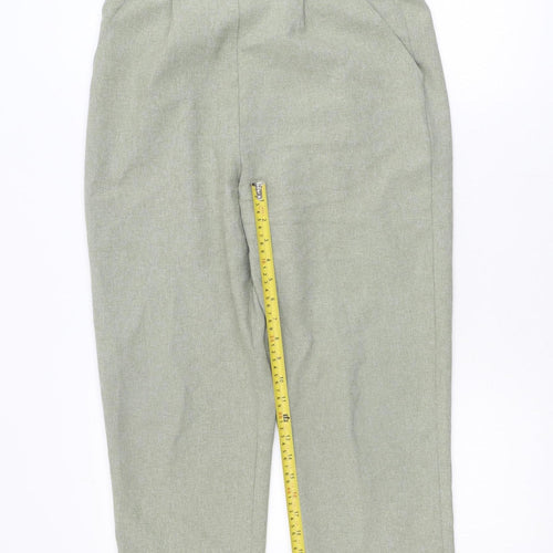 Classics Women’s Green Pleated Straight Trousers Size 14