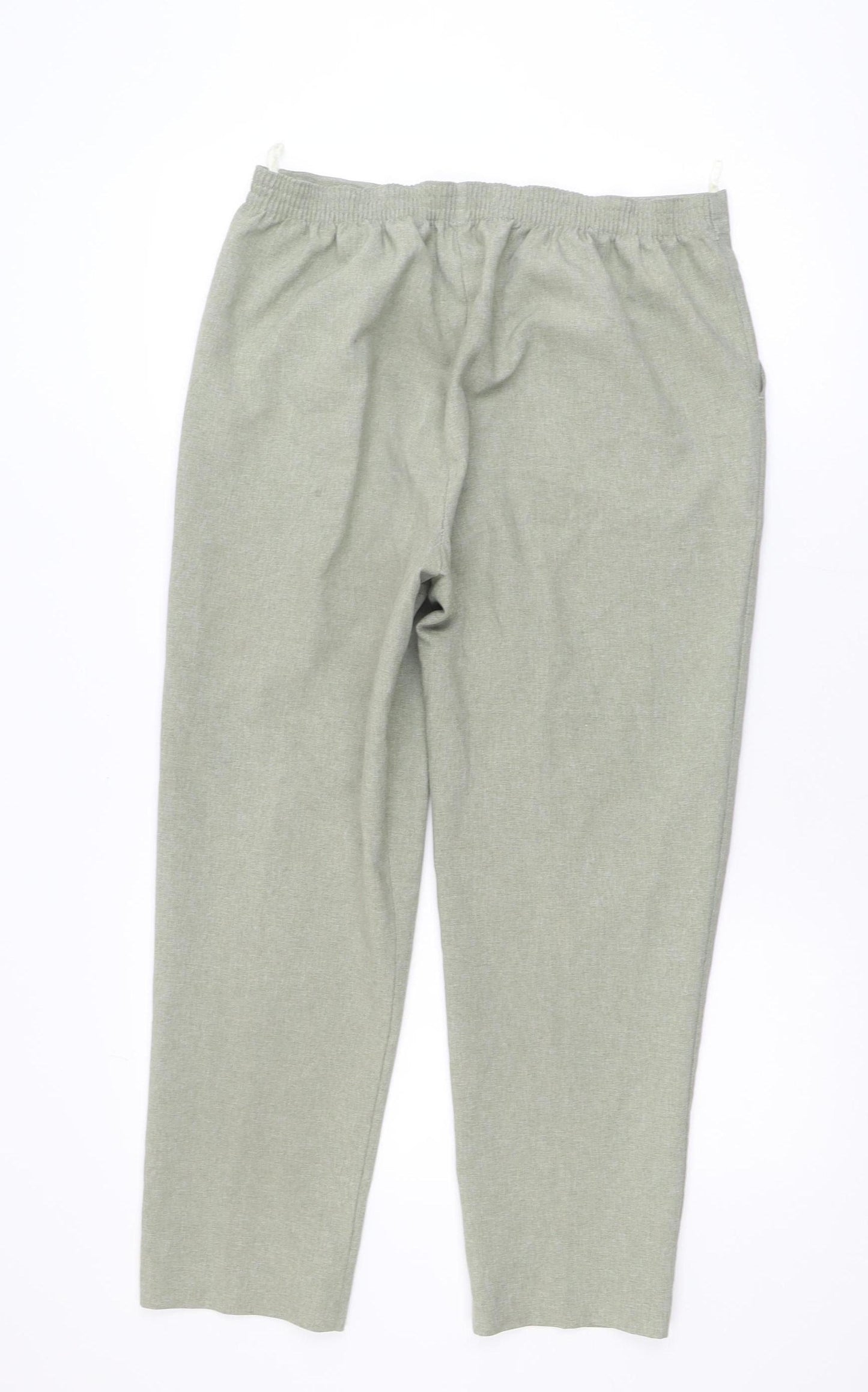 Classics Women’s Green Pleated Straight Trousers Size 14