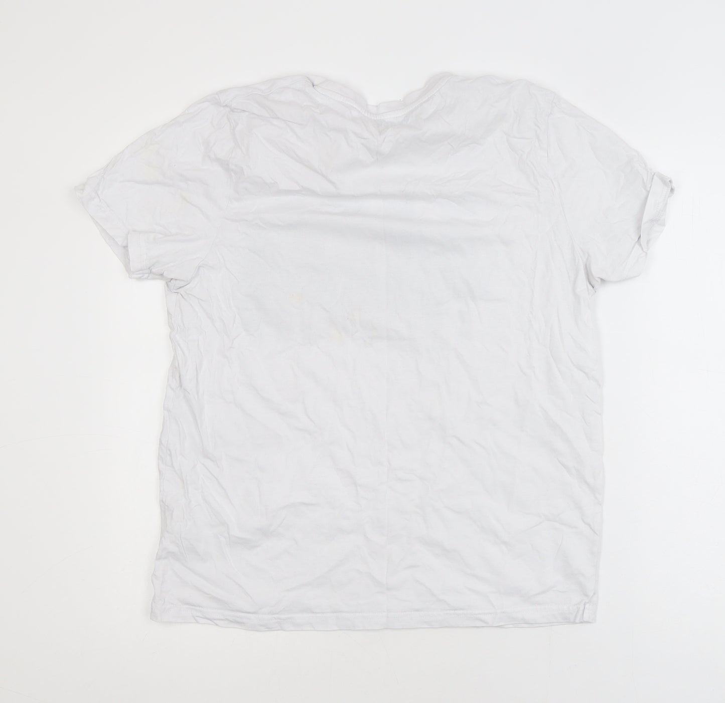 Bench Men’s White Graphic City Print Cotton T-Shirt Size L