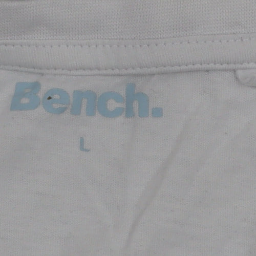 Bench Men’s White Graphic City Print Cotton T-Shirt Size L
