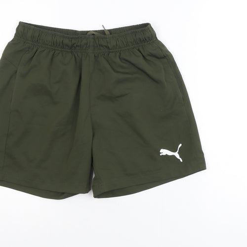 Puma Men's Green Regular Fit Sports Shorts M
