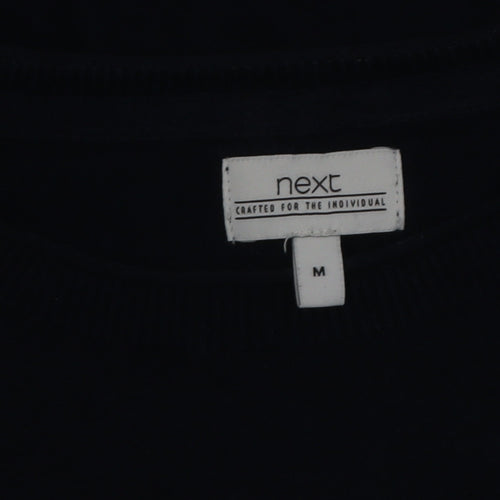 Next Men's Blue Cotton Blend Crew Neck Jumper Size M