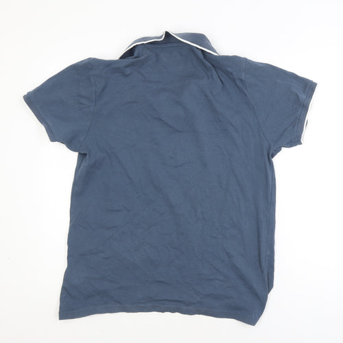 Threadbare Men's Blue Regular Fit Cotton Polo Shirt Size L