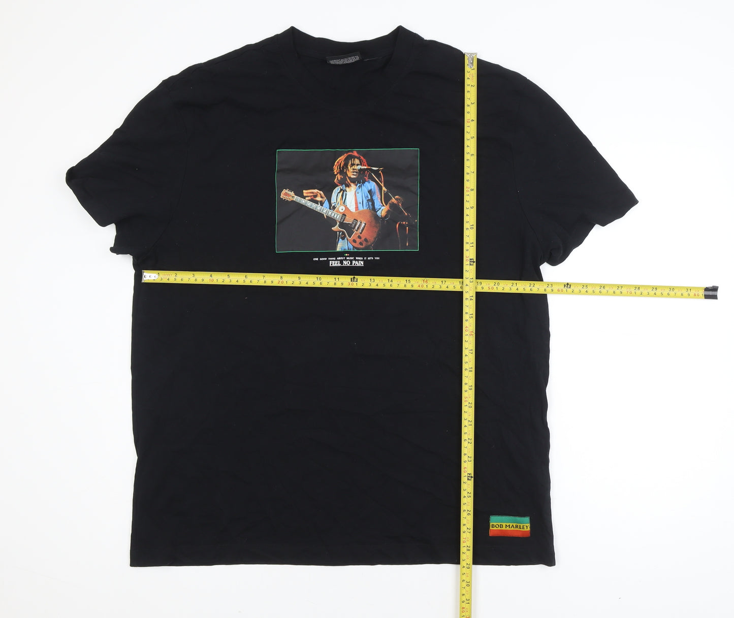 Zion Rootswear Men's Black Bob Marley 2XL Band Tour T-Shirt