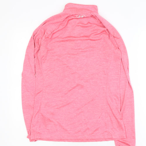 Under Armour Women's Pink 1/4 Zip Track Jacket Size S Moisture Wicking