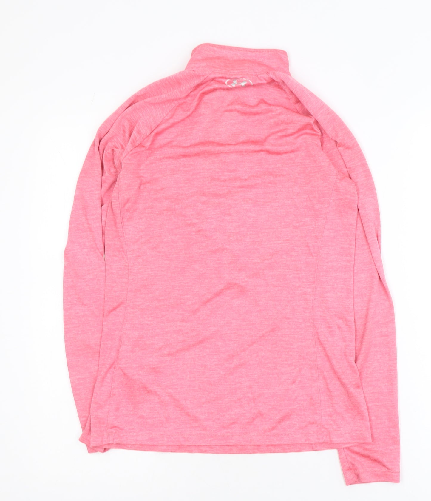 Under Armour Women's Pink 1/4 Zip Track Jacket Size S Moisture Wicking