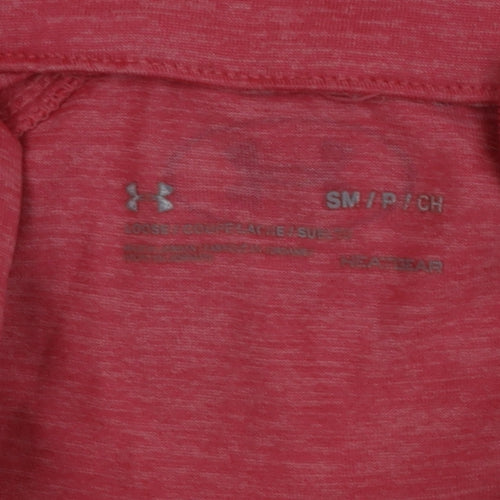 Under Armour Women's Pink 1/4 Zip Track Jacket Size S Moisture Wicking