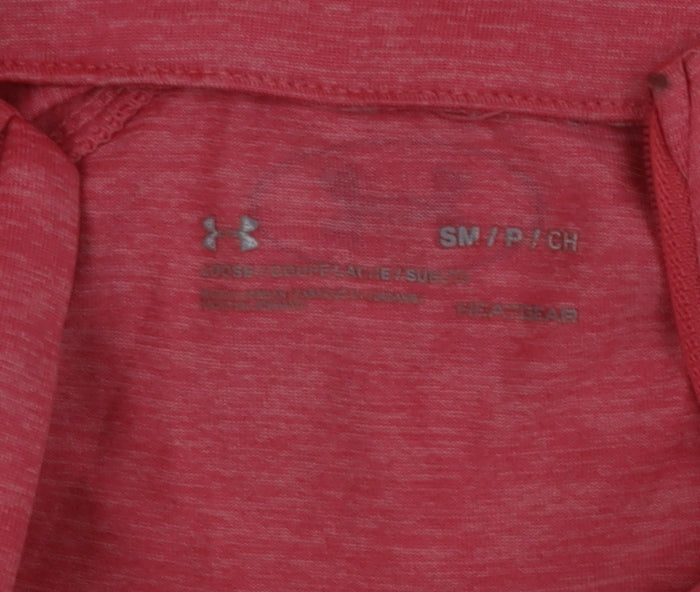 Under Armour Women's Pink 1/4 Zip Track Jacket Size S Moisture Wicking