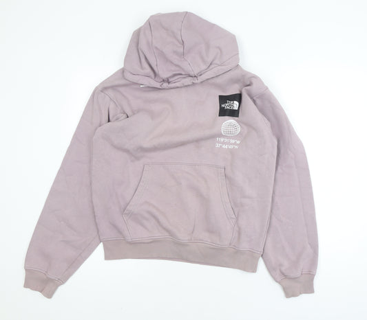 The North Face Womens Purple XS Pullover Hoodie Graphic Print
