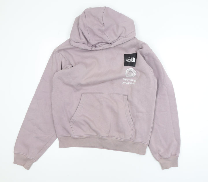 The North Face Womens Purple XS Pullover Hoodie Graphic Print