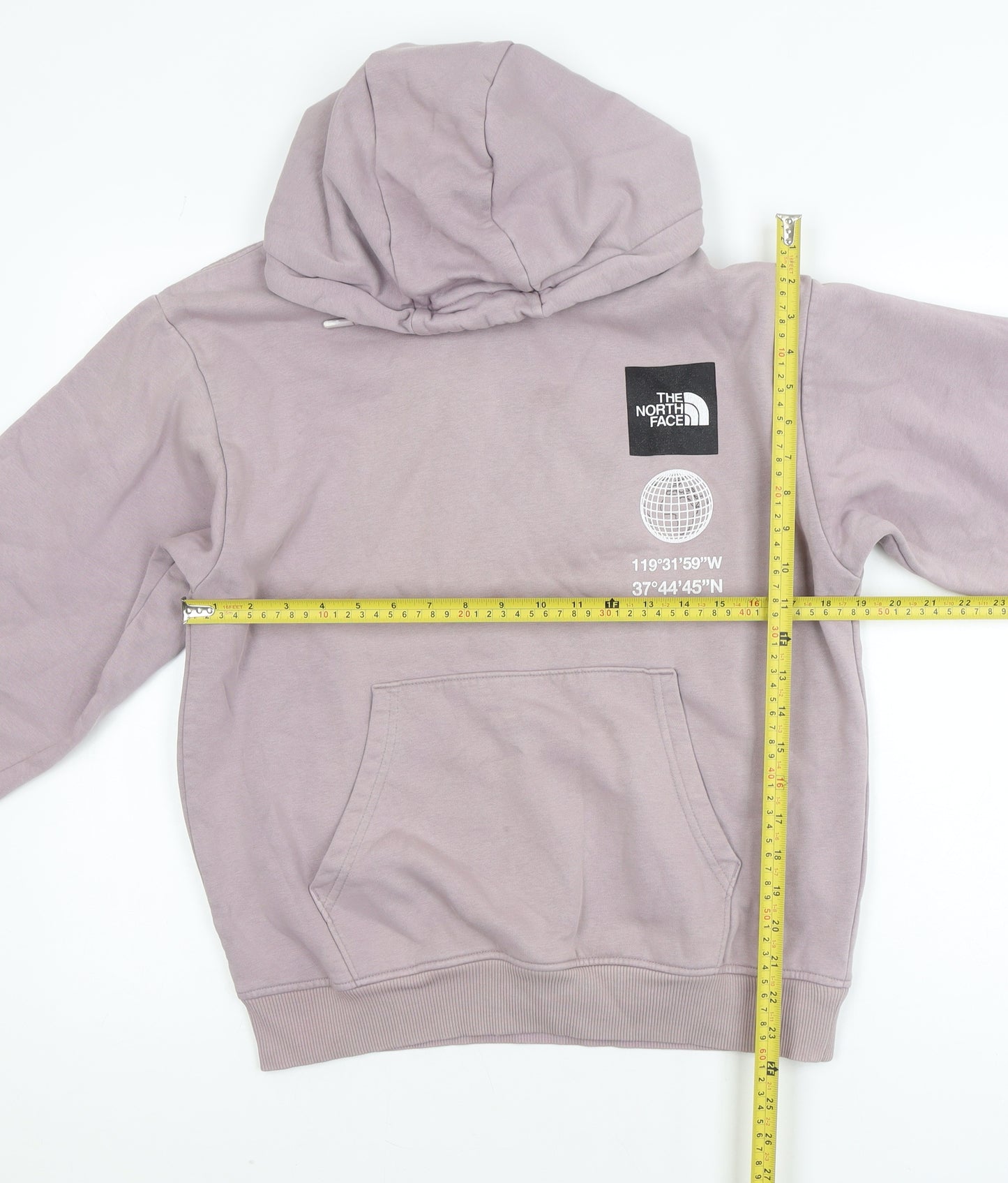 The North Face Womens Purple XS Pullover Hoodie Graphic Print