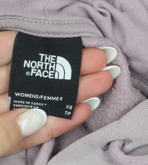 The North Face Womens Purple XS Pullover Hoodie Graphic Print