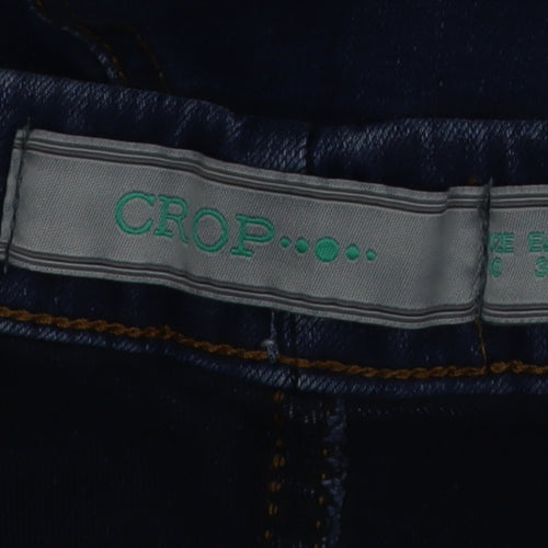 CROP Women's Blue Cropped Slim Fit Denim Jeans Size 7 Slim