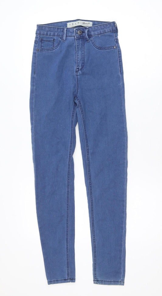 Denim Co Women's Blue Skinny Stretch Jeans Size 8
