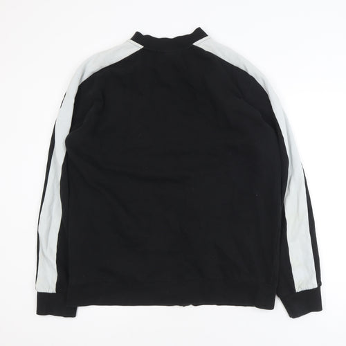 Jack & Jones Men’s Black XL Track Jacket Cotton Blend Full Zip