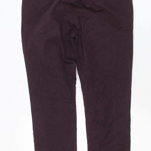 Denim Co Mens Burgundy Skinny Chino Trousers W33 L32 Cotton Blend