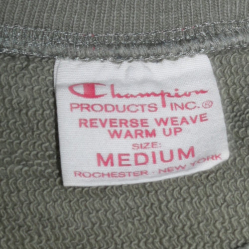 Champion Men's Green Reverse Weave Sweatshirt Medium Crew Neck