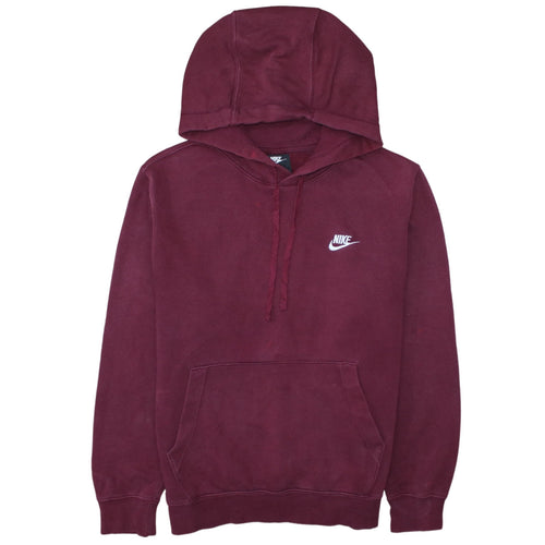Nike Men's Red Pullover Hoodie Small Regular Fit Fleece Sweatshirt