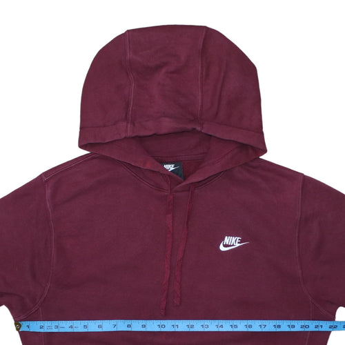 Nike Men's Red Pullover Hoodie Small Regular Fit Fleece Sweatshirt