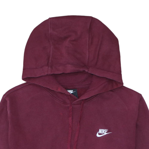 Nike Men's Red Pullover Hoodie Small Regular Fit Fleece Sweatshirt