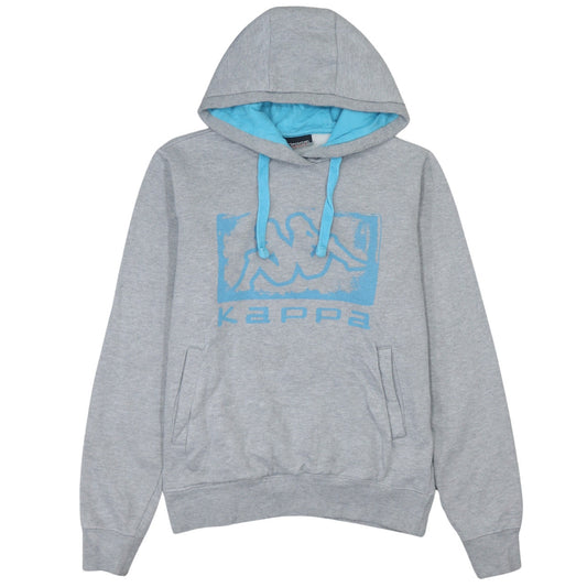 Kappa Men's Grey Pullover Hoodie Small Logo Sportswear
