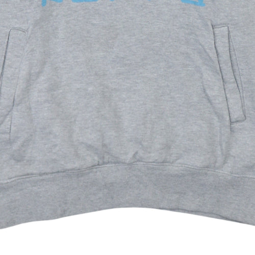 Kappa Men's Grey Pullover Hoodie Small Logo Sportswear