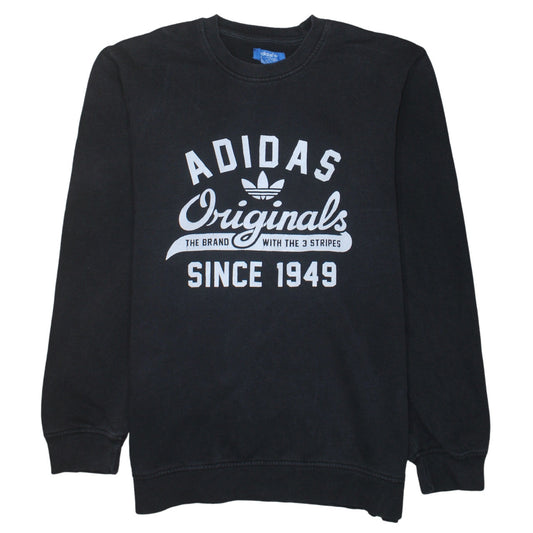 Adidas Originals Mens Black M Pullover Sweatshirt Crew Neck Logo