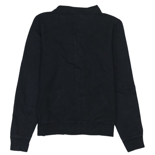 Fila Women Black Size 12 Track Jacket Full Zip Cotton Blend