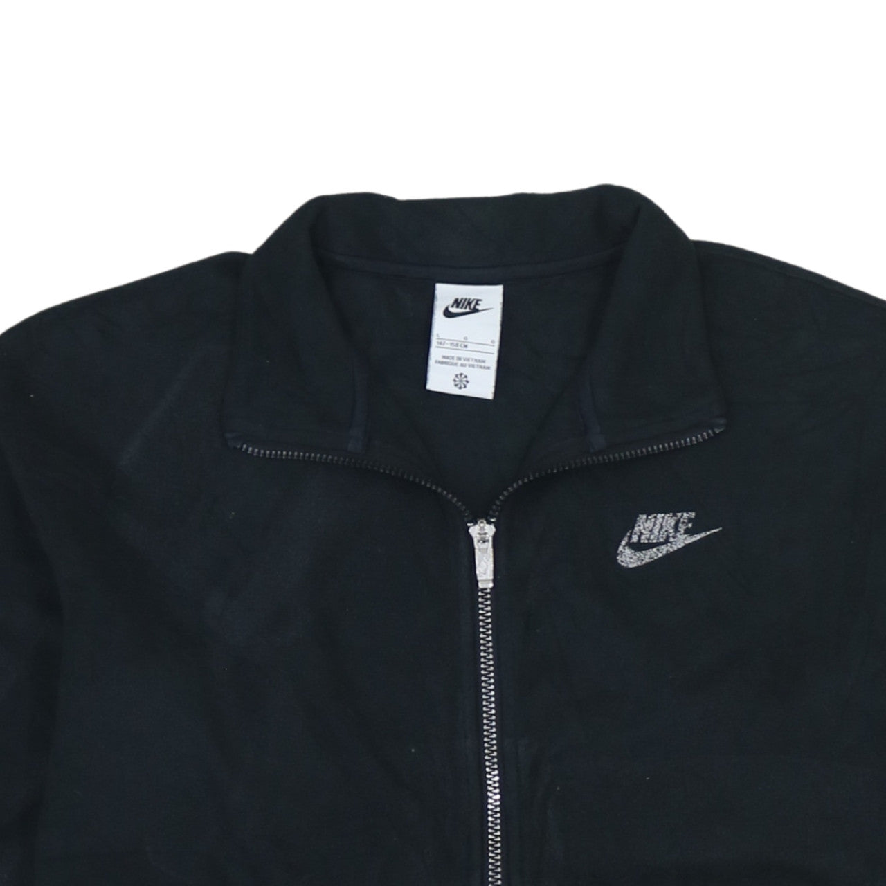 Nike Boys Black Fleece Track Jacket Size 12-13 Years Full Zip