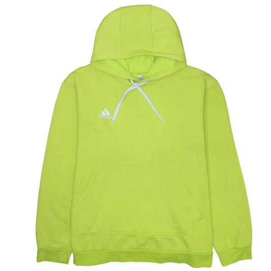 Adidas Mens Yellow 2XL Pullover Hoodie Fleece Sportswear