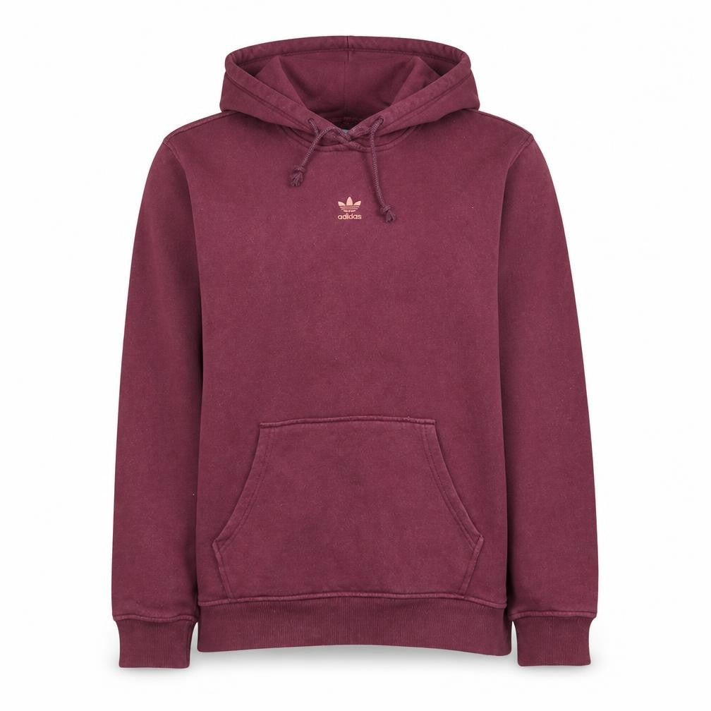 Front view of Adidas Women Burgundy Pullover Hoodie, size 16, Relaxed Fit