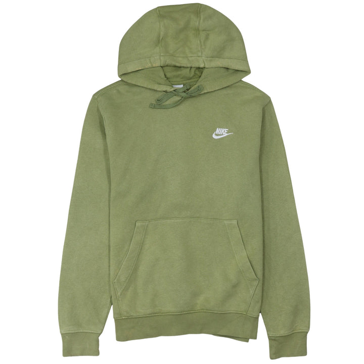 Nike Men’s Green Pullover Hoodie Size S Logo Fleece Sweatshirt