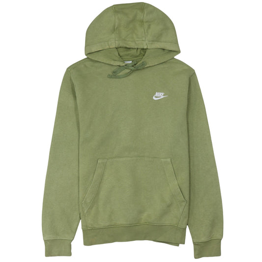 Nike Men’s Green Pullover Hoodie Size S Logo Fleece Sweatshirt