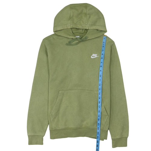 Nike Men’s Green Pullover Hoodie Size S Logo Fleece Sweatshirt
