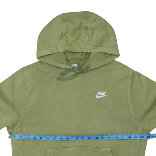 Nike Men’s Green Pullover Hoodie Size S Logo Fleece Sweatshirt