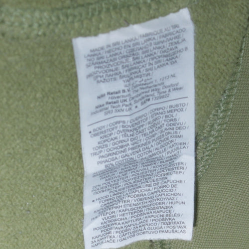 Nike Men’s Green Pullover Hoodie Size S Logo Fleece Sweatshirt