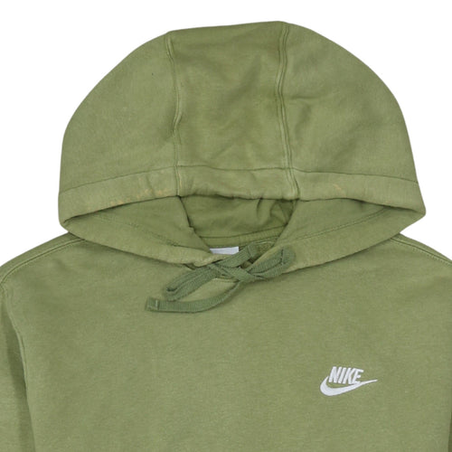 Nike Men’s Green Pullover Hoodie Size S Logo Fleece Sweatshirt