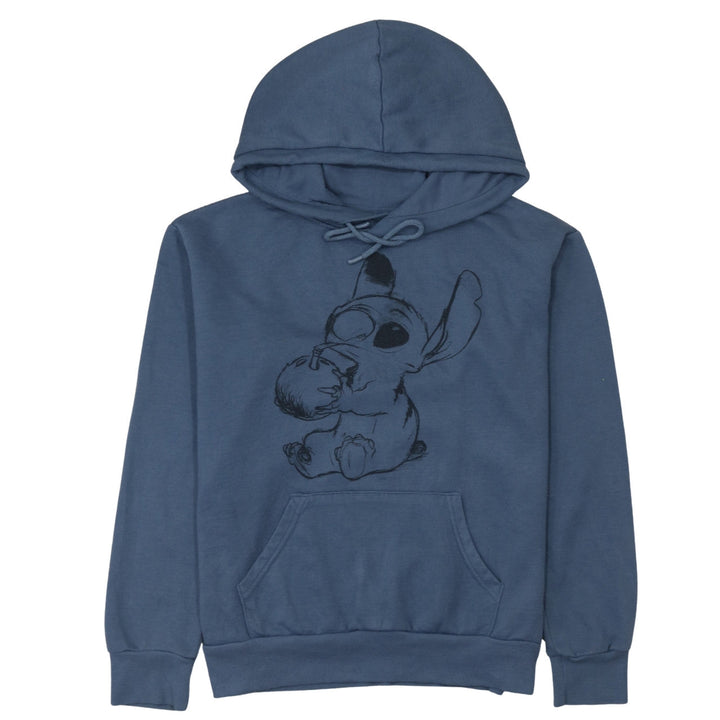 Disney Primark Women Blue Stitch Pullover Hoodie Size 2XS