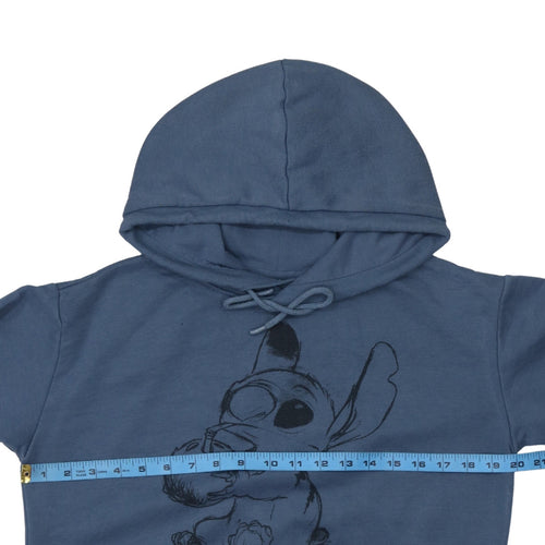 Disney Primark Women Blue Stitch Pullover Hoodie Size 2XS