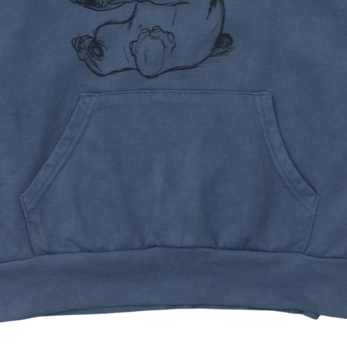 Disney Primark Women Blue Stitch Pullover Hoodie Size 2XS