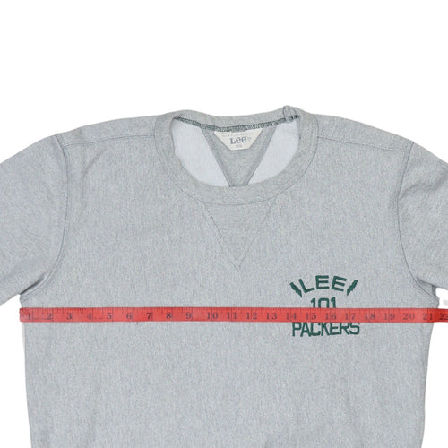 Lee 101 Grey Men's S Pullover Sweatshirt Embroidered Logo