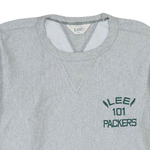 Lee 101 Grey Men's S Pullover Sweatshirt Embroidered Logo