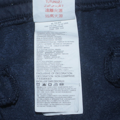 Nike Boys Blue XL Jogger Trousers Fleece Cotton Blend SB Activewear